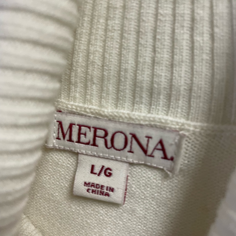 Merona cream long sleeve turtleneck sweater - Picture 2 of 2